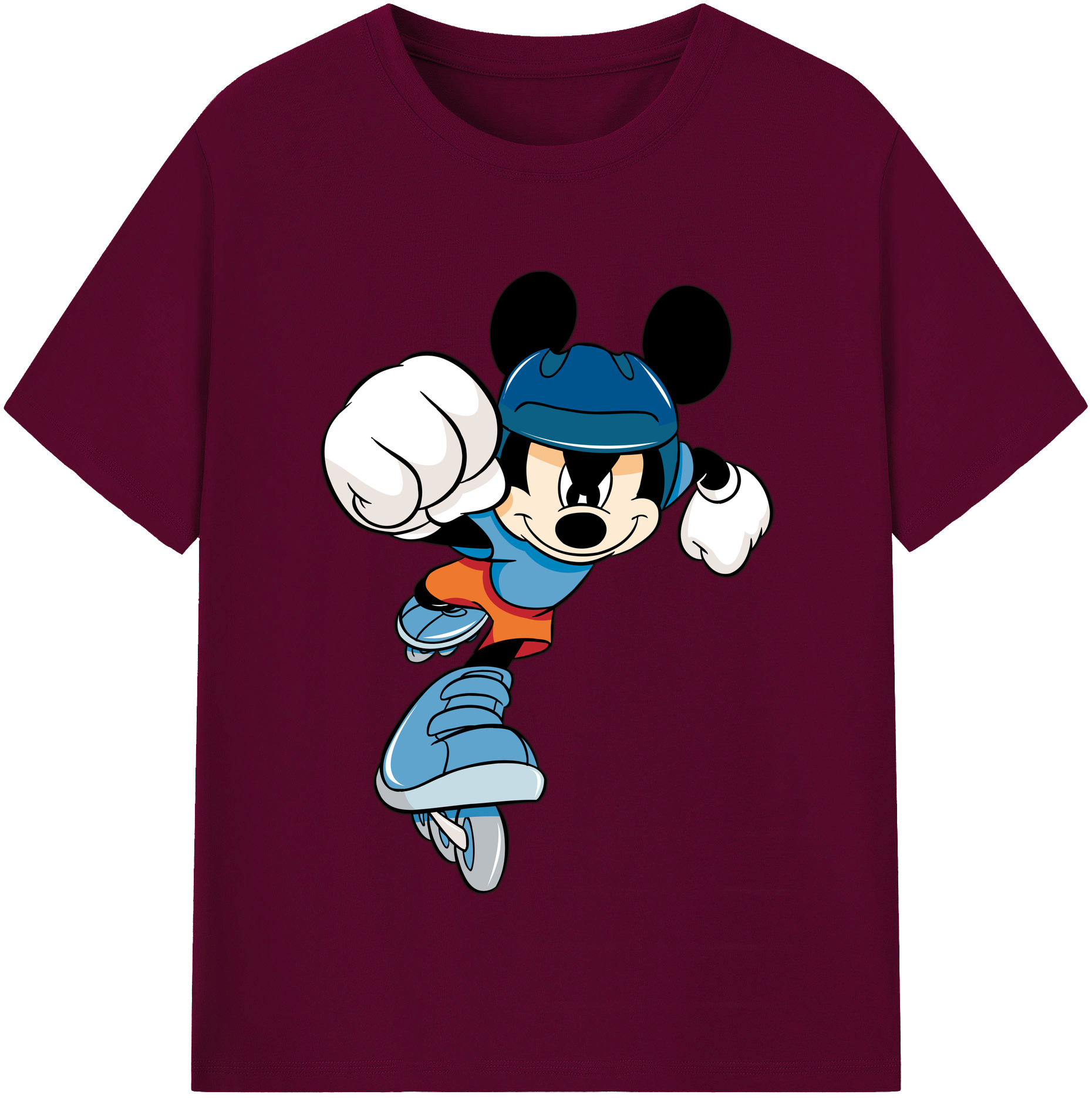 （画像用） ミッキーマウス Mickey Mouse レディースカジュアルプリントTシャツ（綿100％）